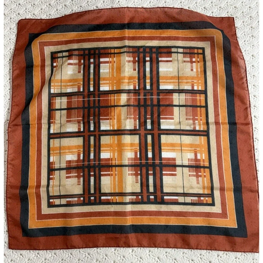 Vintage Polyester Scarf Square 23